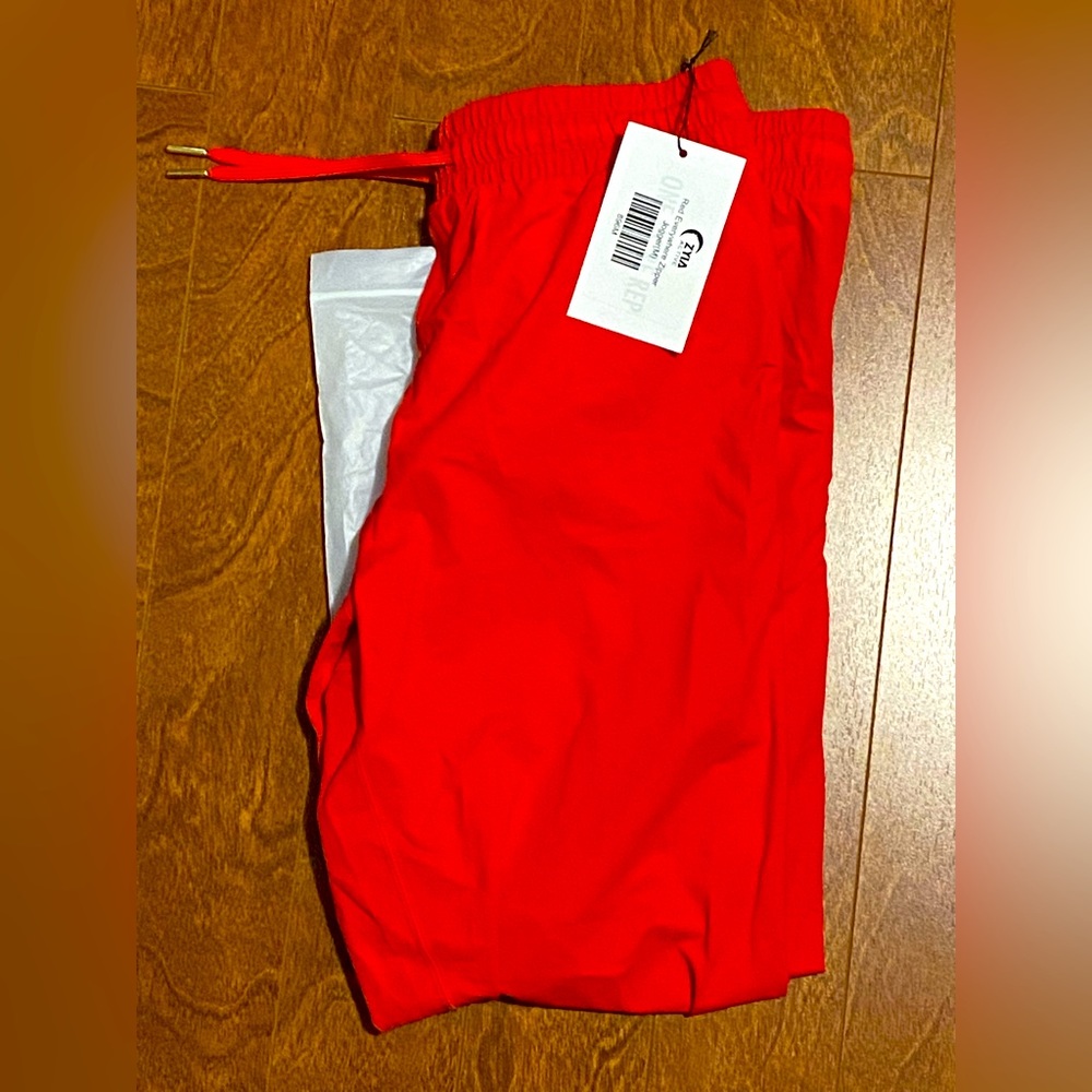 Zyia red zipper everywhere joggers Medium